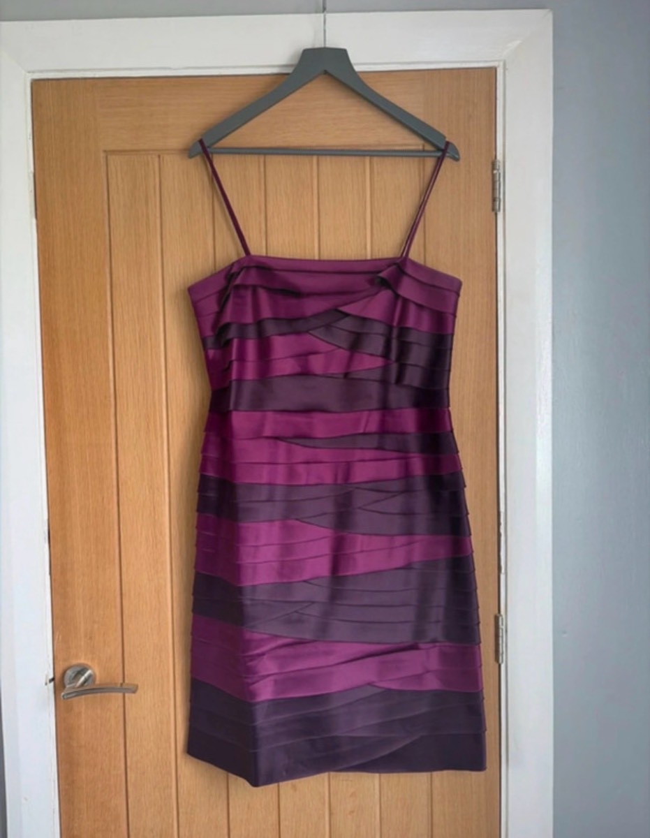 Vintage Phase Eight Early 2000s Shutter Layer Dress, Size 16