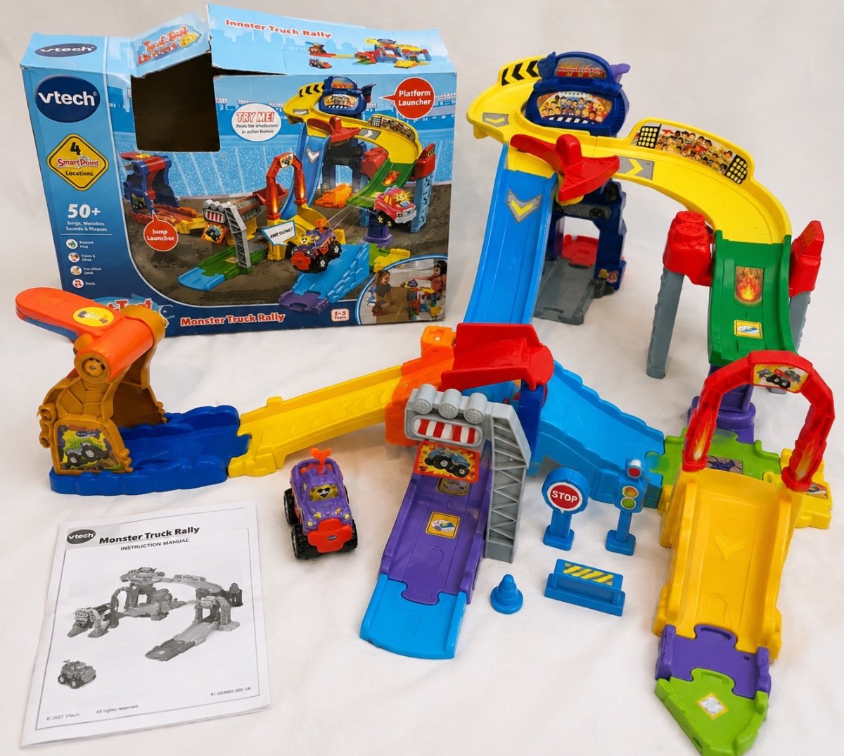 VTech Toot-Toot Drivers Monster Truck Rally Playset – Complete with Monster Truck, Box & Manual