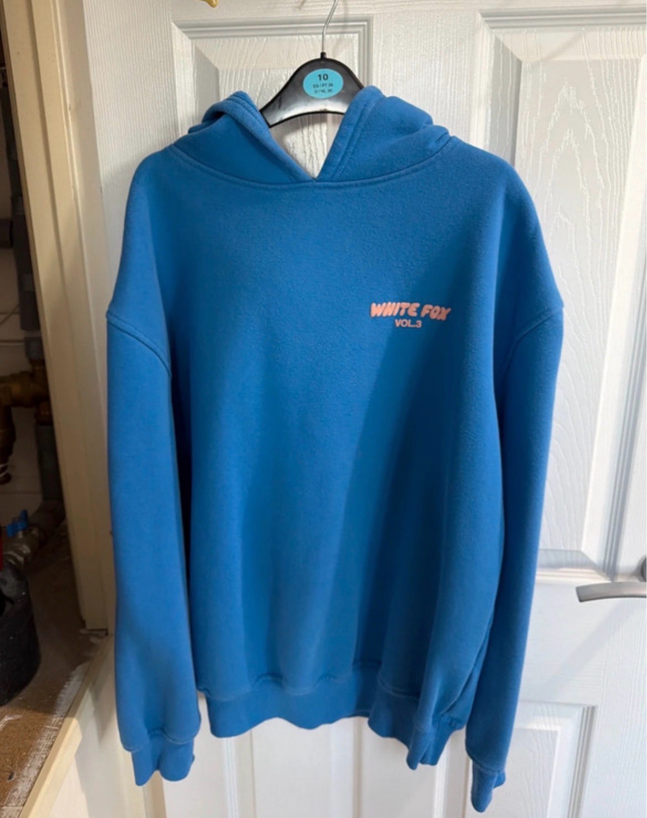 Blue white fox hoodie