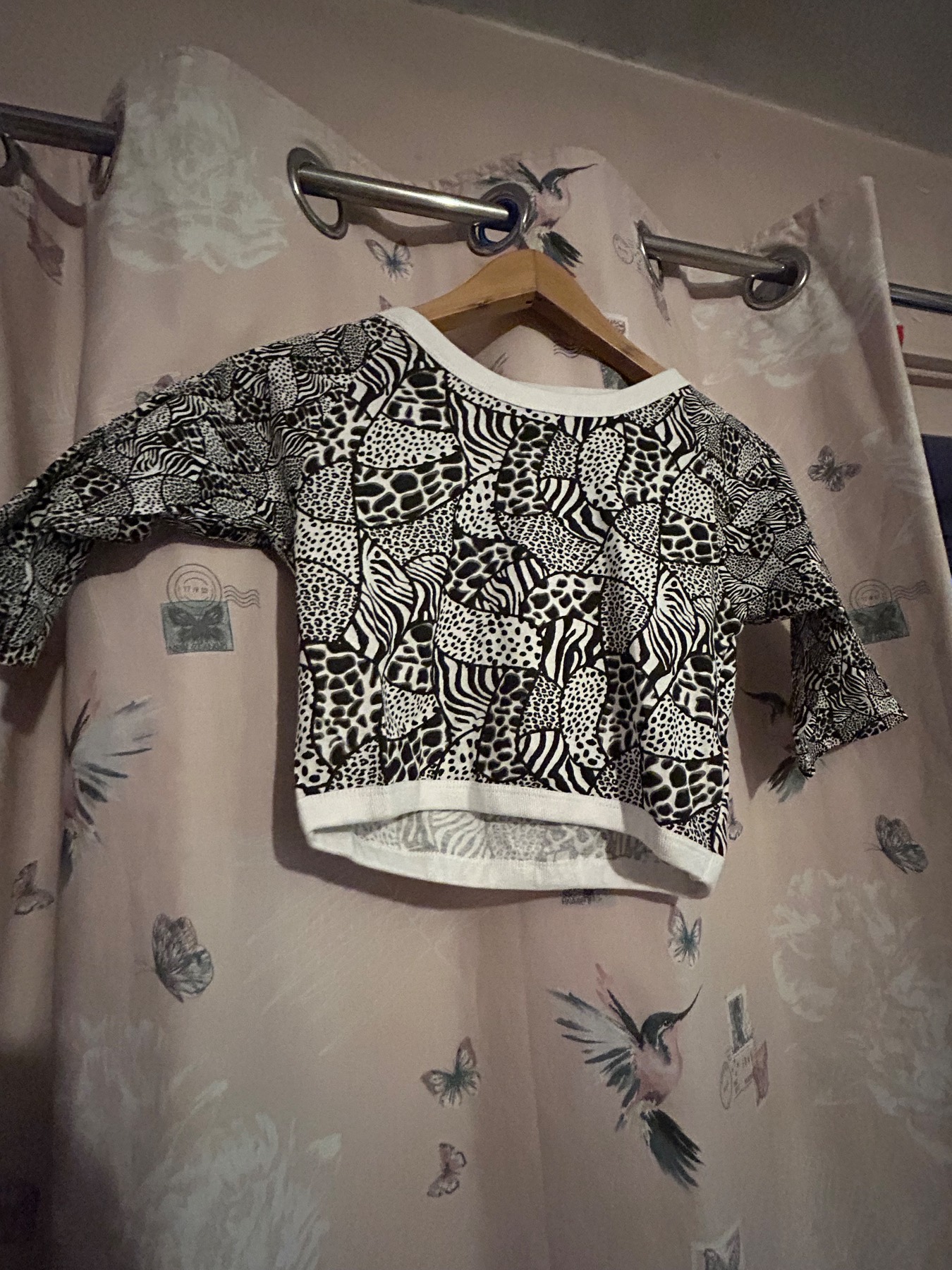 Miso Animal Print Crop Top — Size UK 8