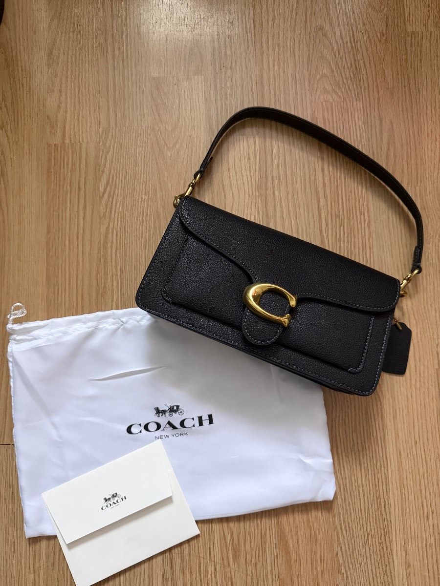 Coach Tabby 26 Shoulder Leather Bag in Black