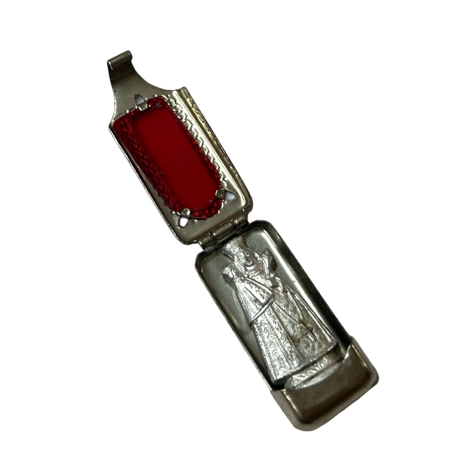 Vintage Catholic Folding Pocket Shrine Virgin Mary Christ Child Germany Case