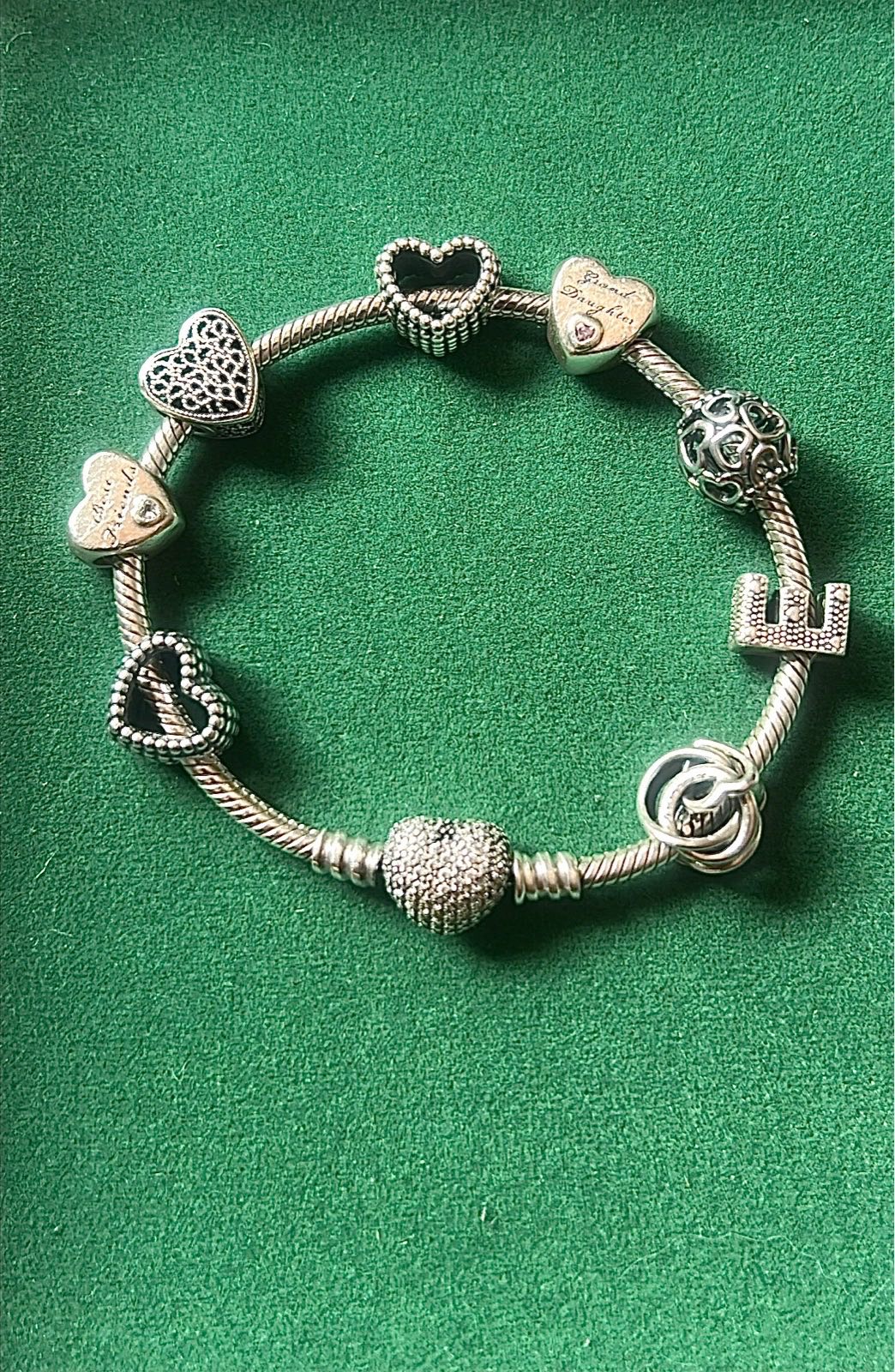 Pandora silver charm bracelet