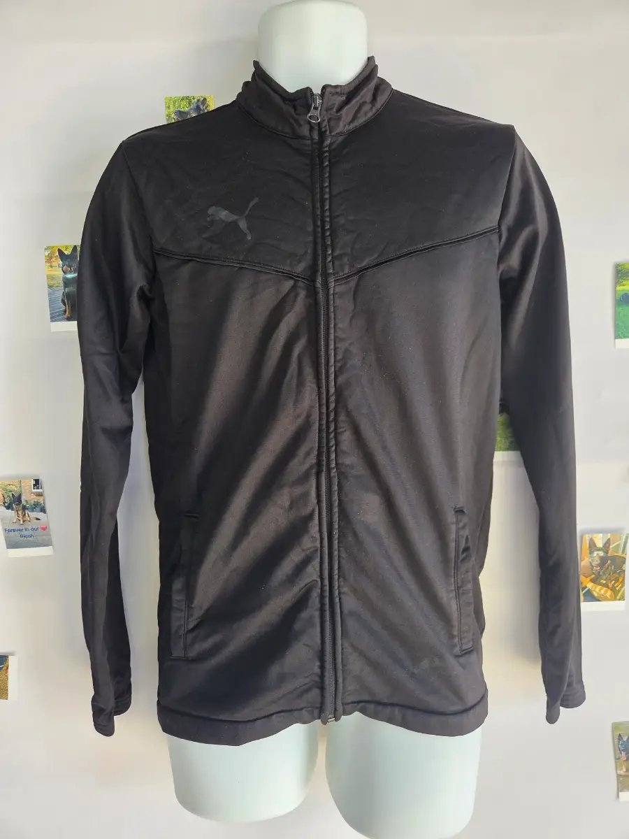 Puma Men's Black Full Zip Track Jacket Sports Training Top Size M