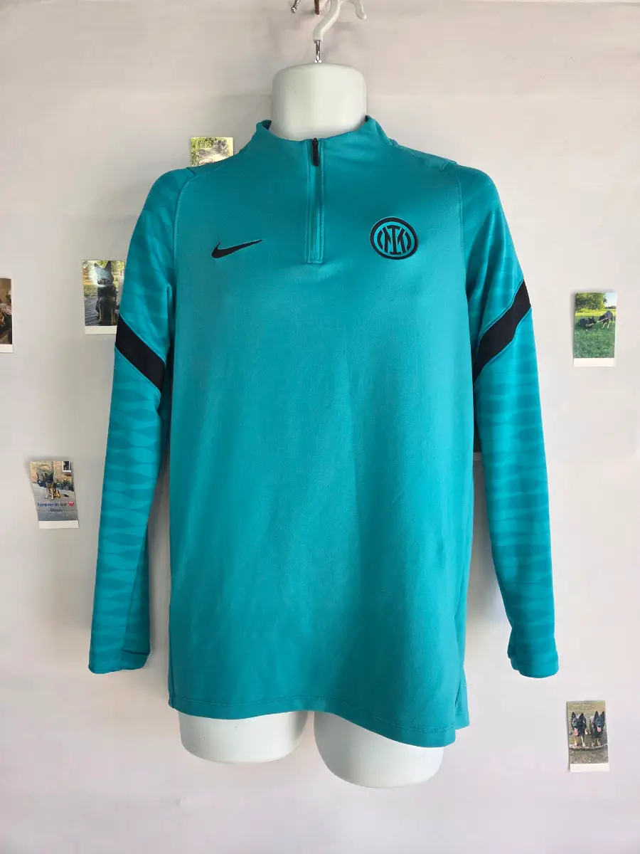Nike Inter Milan 2021/22 Strike Drill Top Turquoise Dri-FIT 1/4 Zip Size M