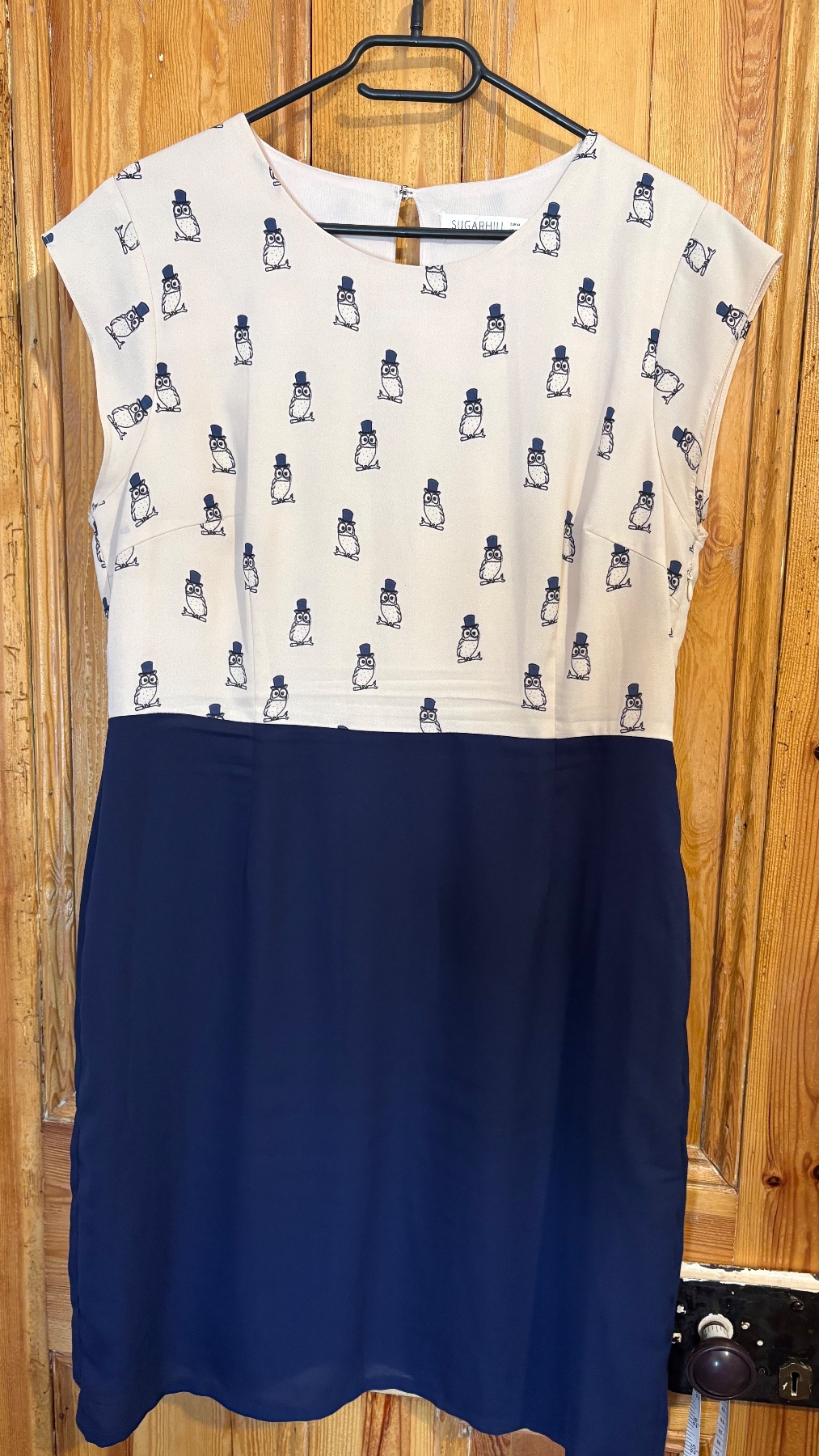 Sugarhill sleeveless owl print dress size 16