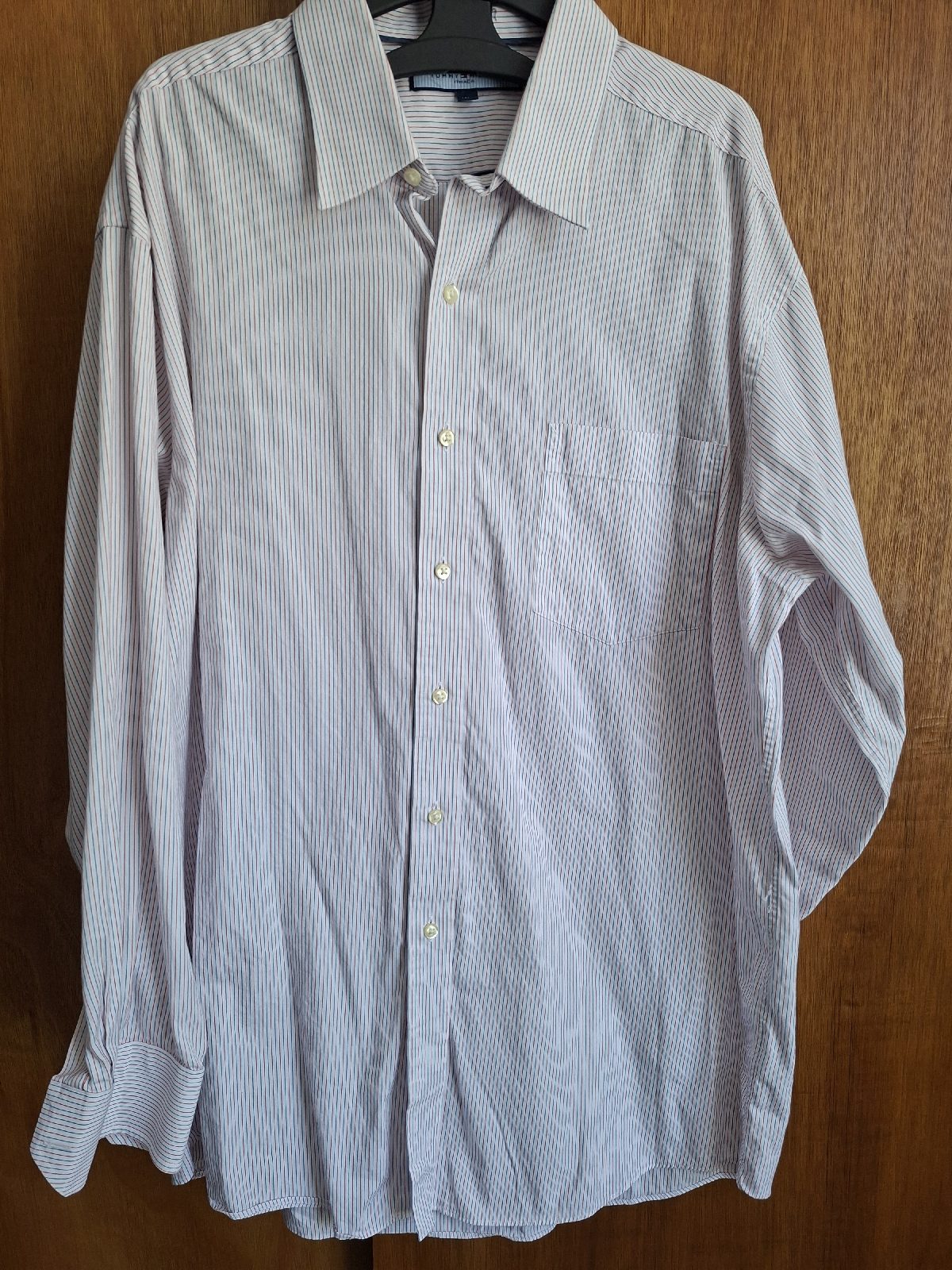Tommy Hilfiger Ithaca Striped Shirt Large L Regular Fit Long Sleeve Cotton