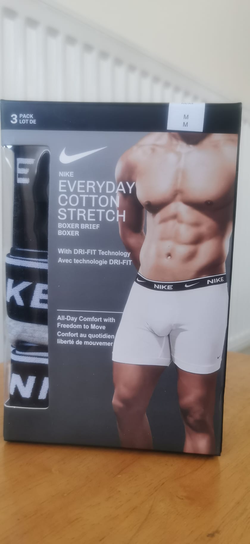 Nike Men's Boxer Brief Cotton Stretch Pack of 3 Medium