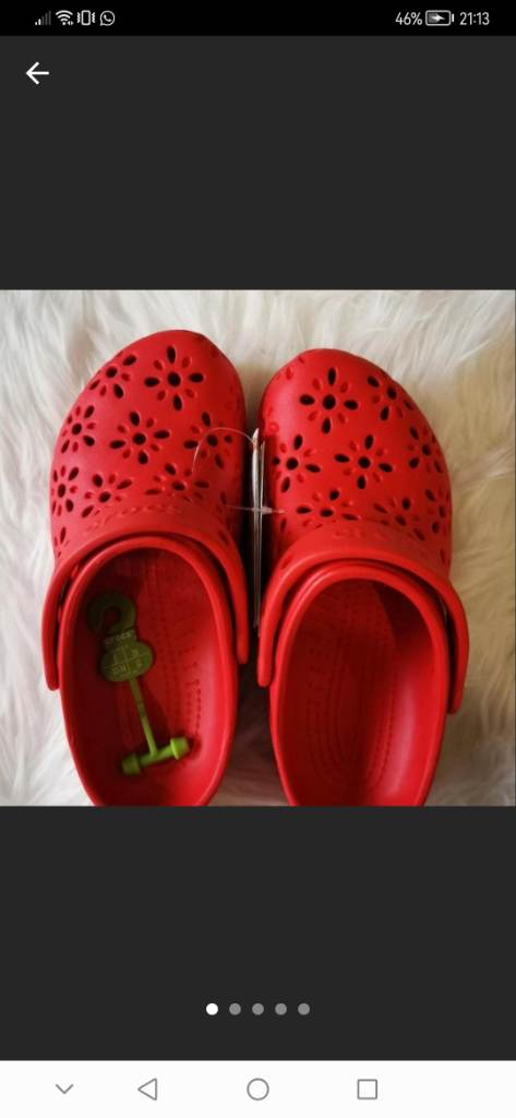 Crocs Floral Cut Out Classic Red