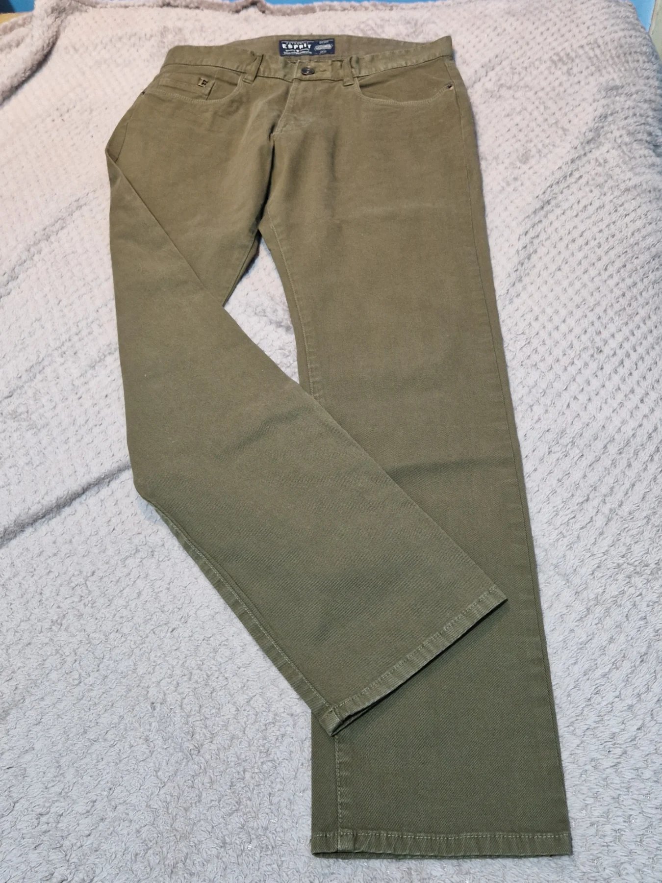 Men's Espirit Slim Fit Olive Green Chinos