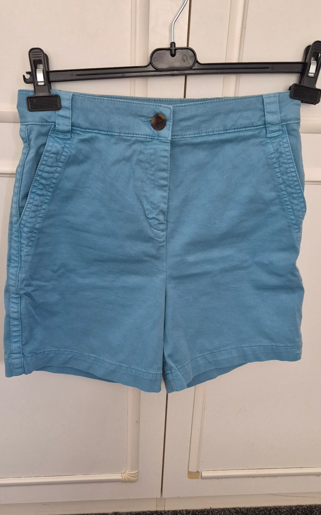Boden size 10 blue knee-length cotton elastane summer women shorts new