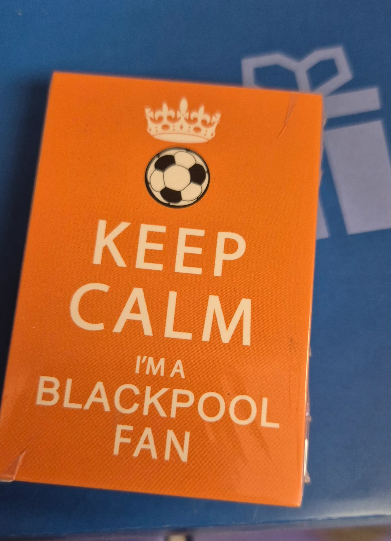 Keep Calm I'm a Blackpool fan fridge orange white magnet new in pack of 6 new