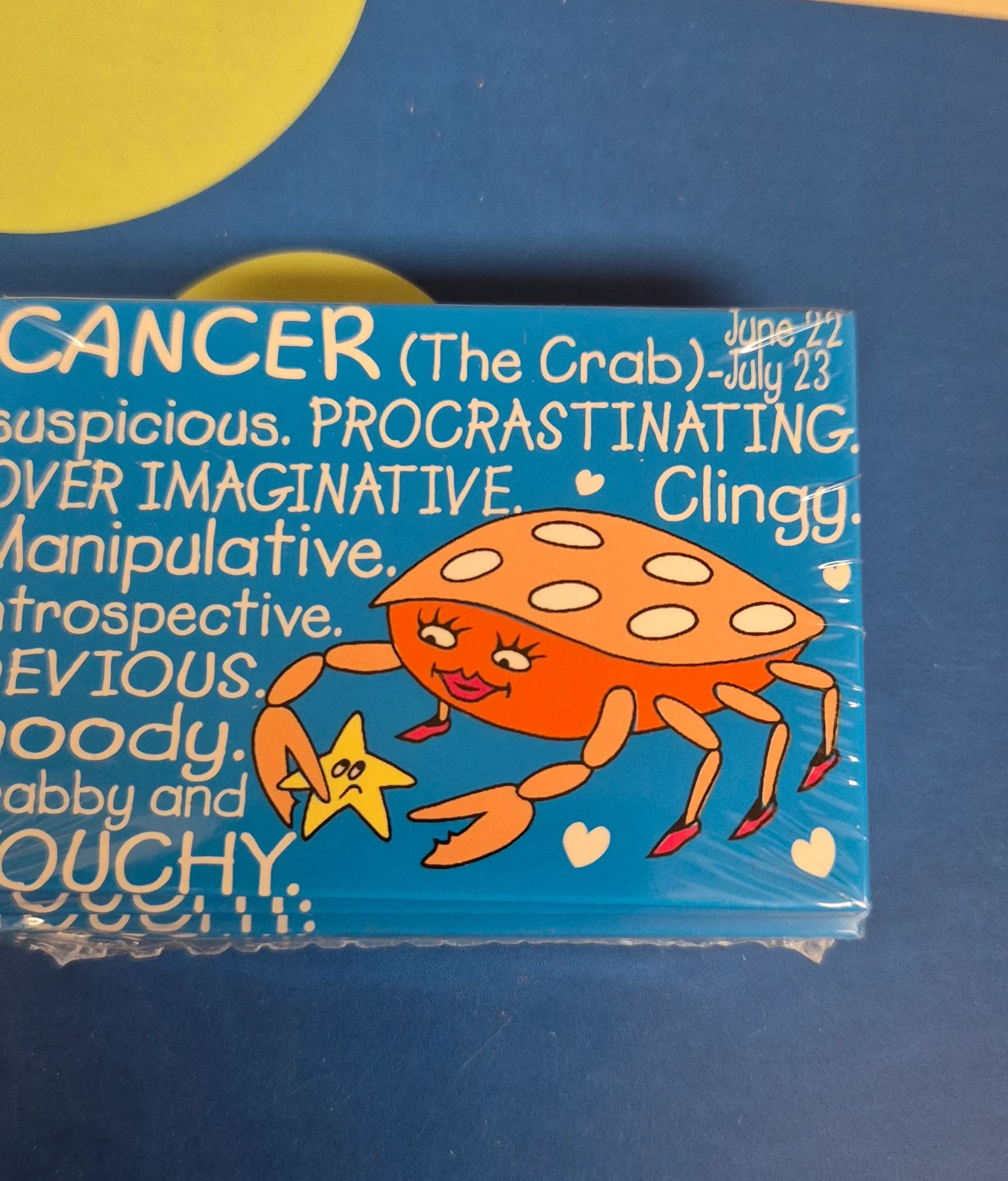 Cancer signs magnet time to reorder blue white new in pack of 6 new