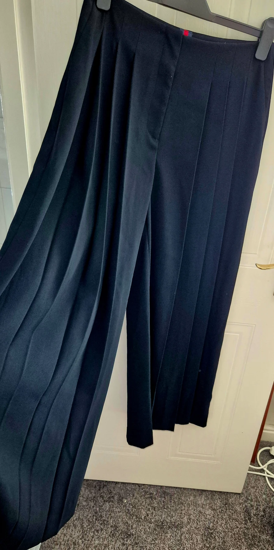 RRP £115 Boden size 10 black wide legs tailored trousers summer women new