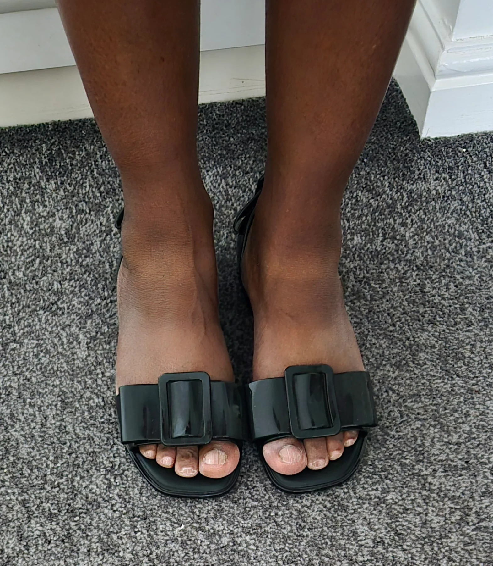 Melissa size 7 black jelly slingback buckle summer women sandals