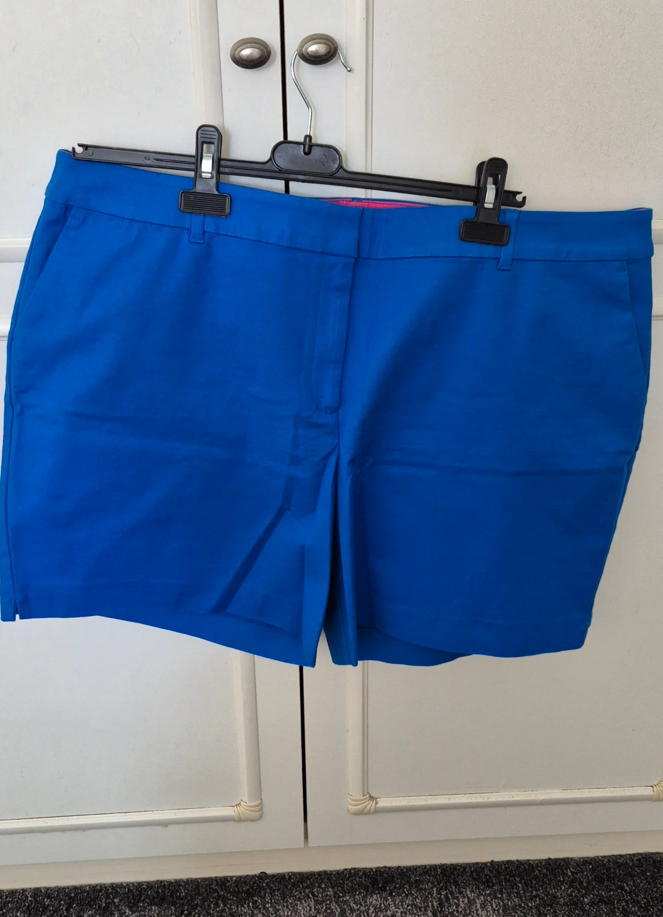 Boden size 22 blue navy cotton elastane summer shorts women new with tag
