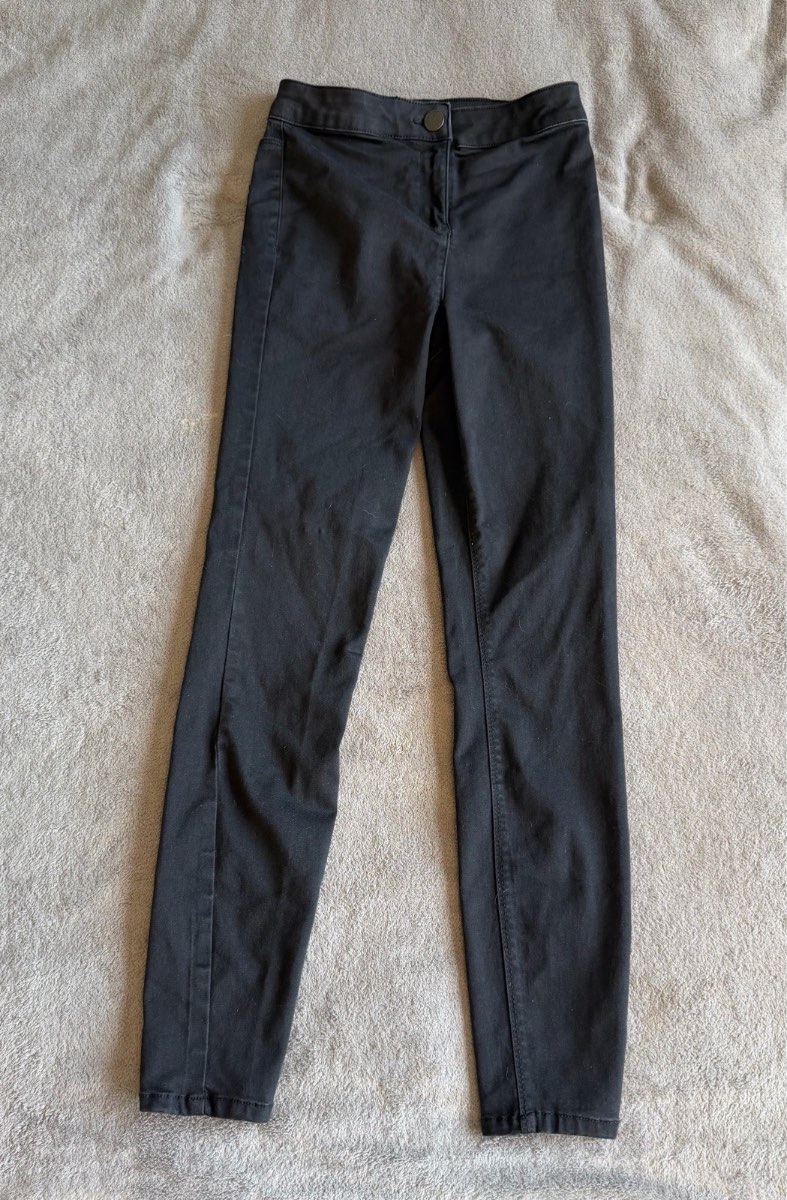 Papaya Denim Women’s Black High Waisted Skinny Jeggings UK 8 Stretch