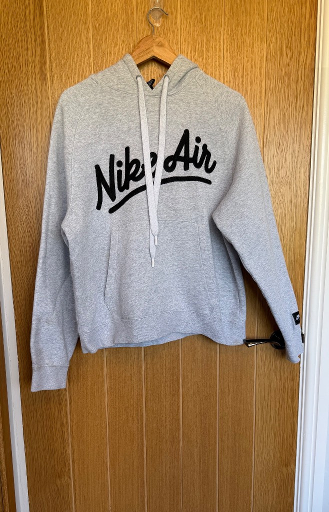 Nike Air Men’s Grey Marl Fleece Hoodie Medium