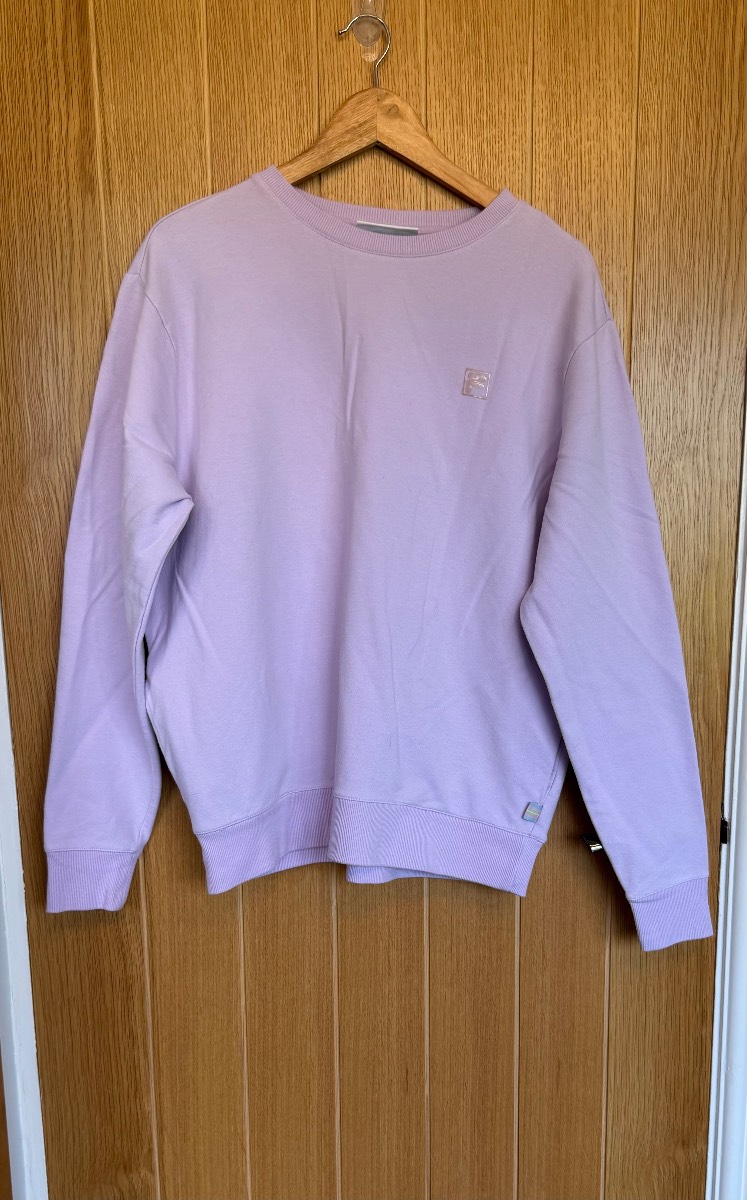 Fila Men’s XL Lilac Purple Crew Neck Sweatshirt Pastel Logo Jumper