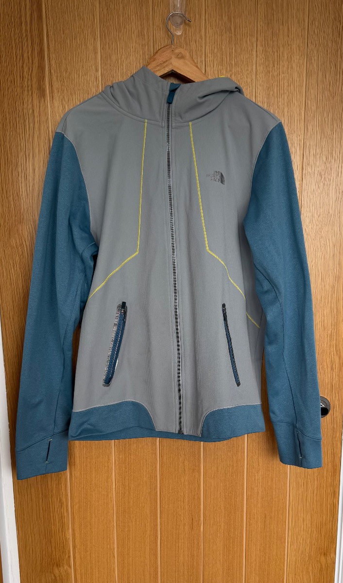 The North Face Men’s M Hooded Fleece Lined Technical Jacket Grey Blue