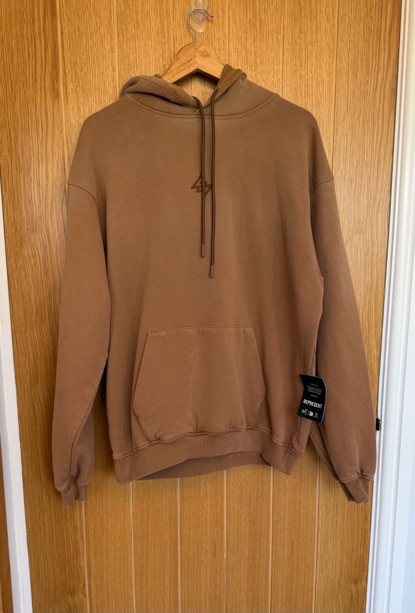 Represent 247 Motion Oversized Hoodie Rust Brown Medium BNWT