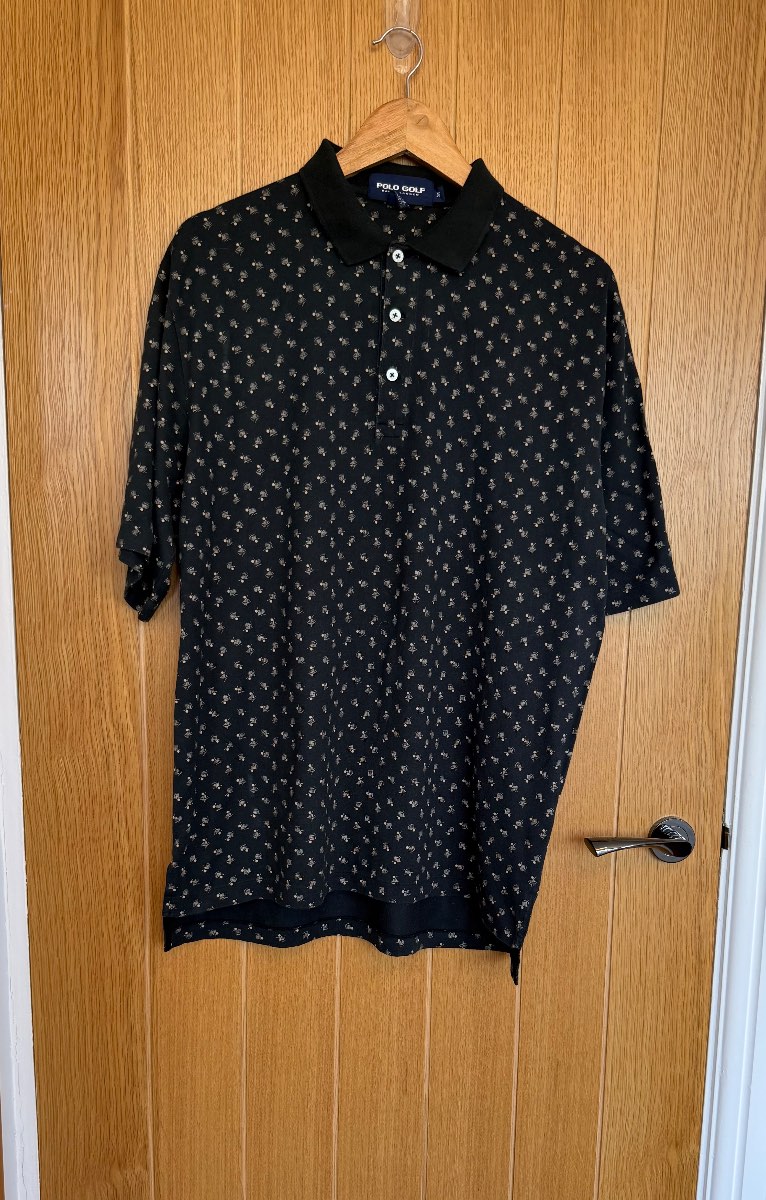Polo Golf Ralph Lauren Black All Over Print Polo Shirt Men’s XL