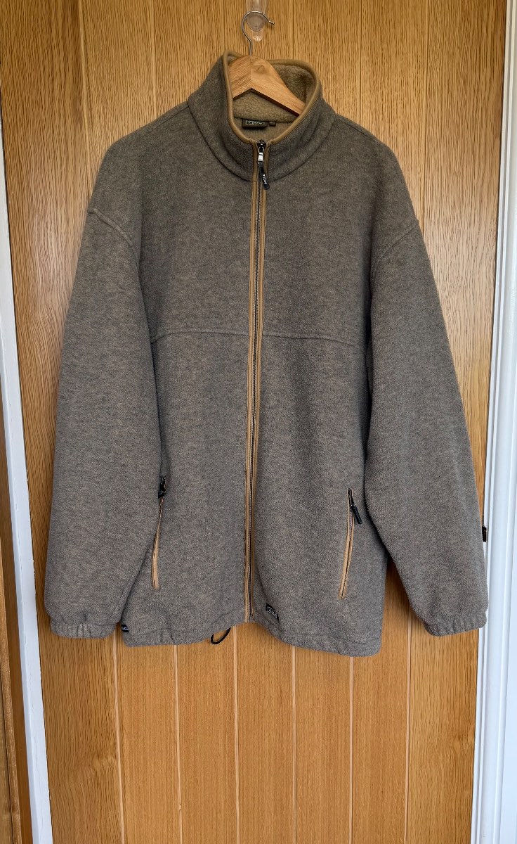 Vintage Aigle Polartec Mens XL 42/44 Full Zip Fleece Jacket Brown Outdoor