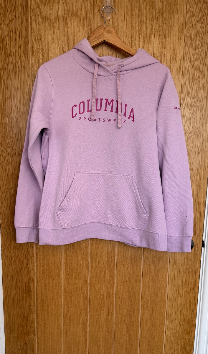 Columbia Sportswear Pink Hoodie Women’s Medium M Logo Hooded Sweatshirt