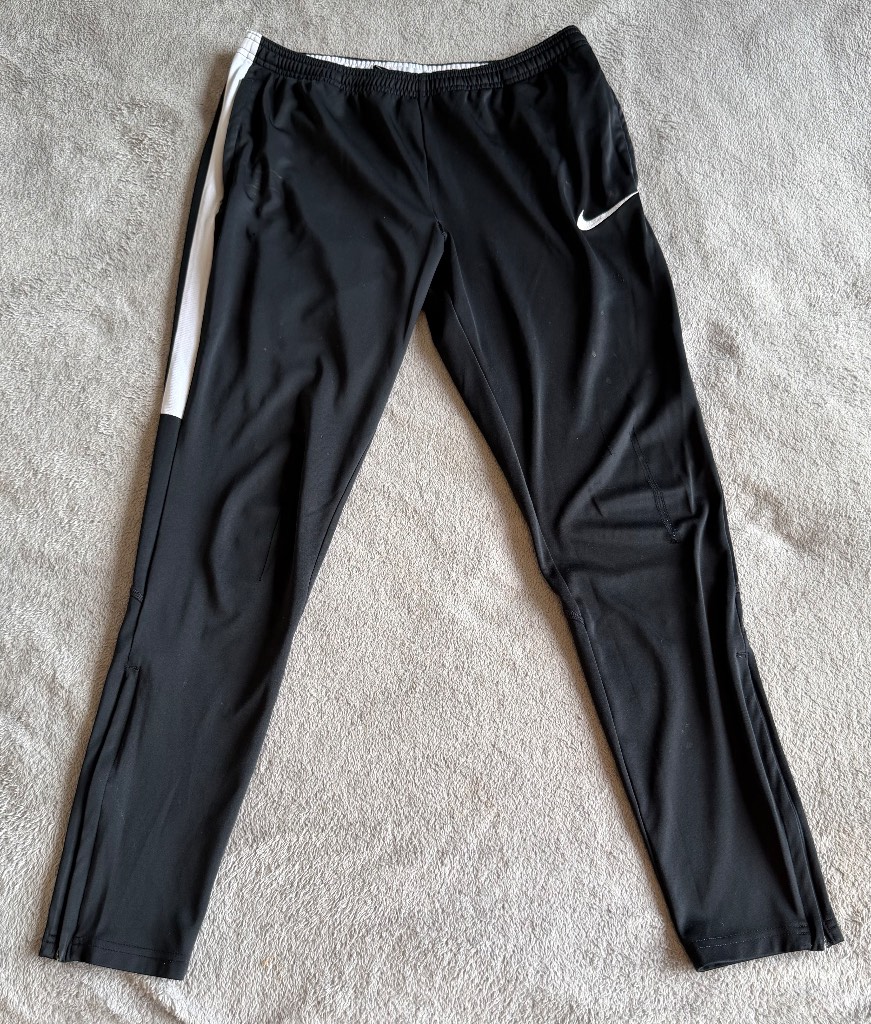 Nike Dri-FIT Academy Training Track Pants Joggers Black White – Men’s Small