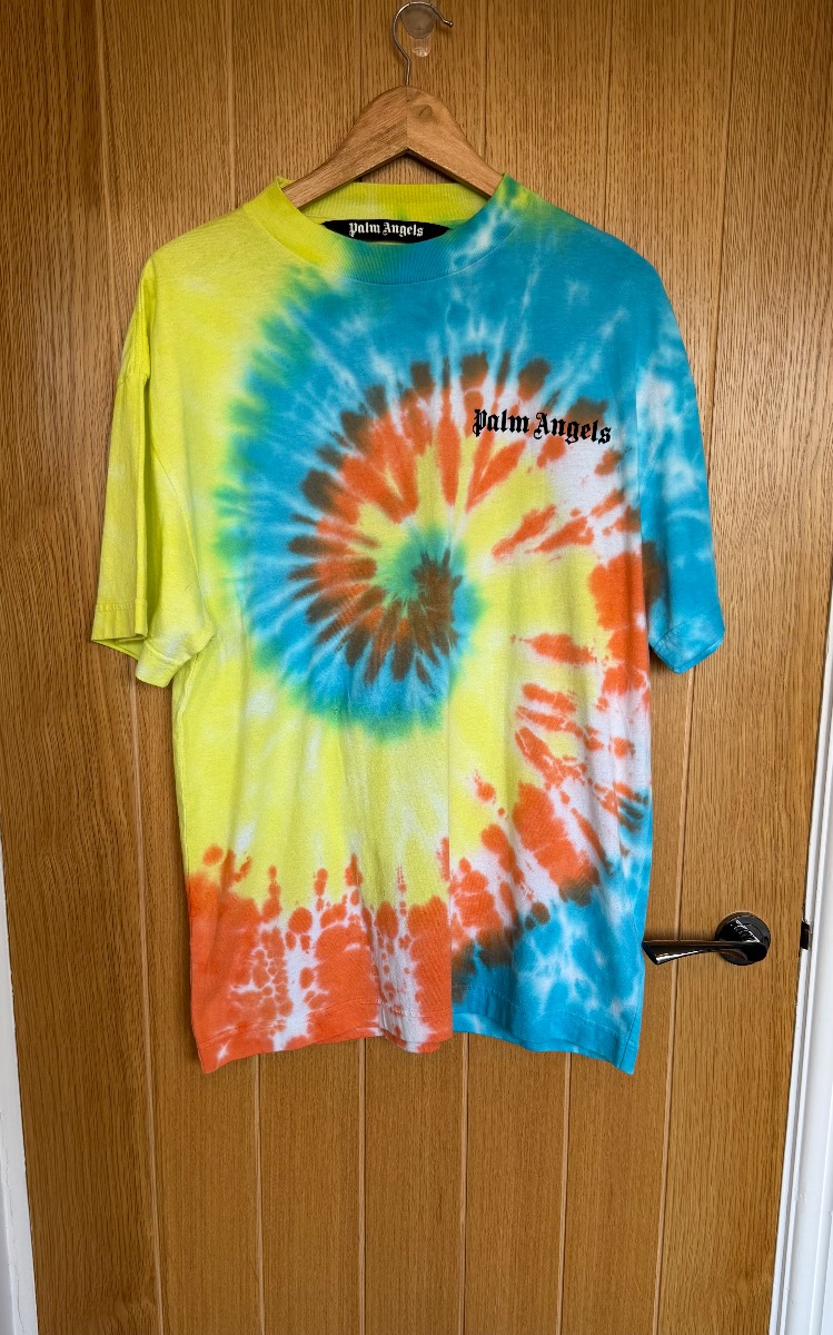 Palm Angels Tie Dye Logo T-Shirt Multicolour Size L