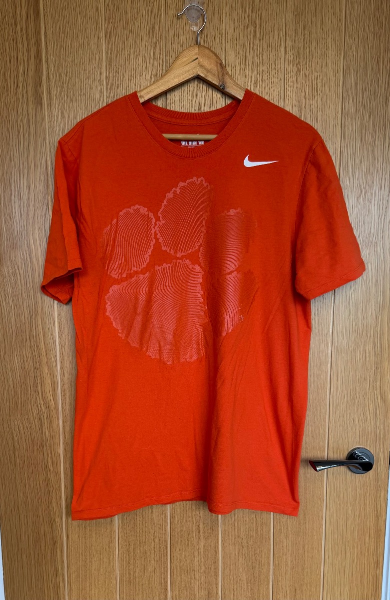 Nike Clemson Tigers NCAA Orange Graphic Tee Size Large