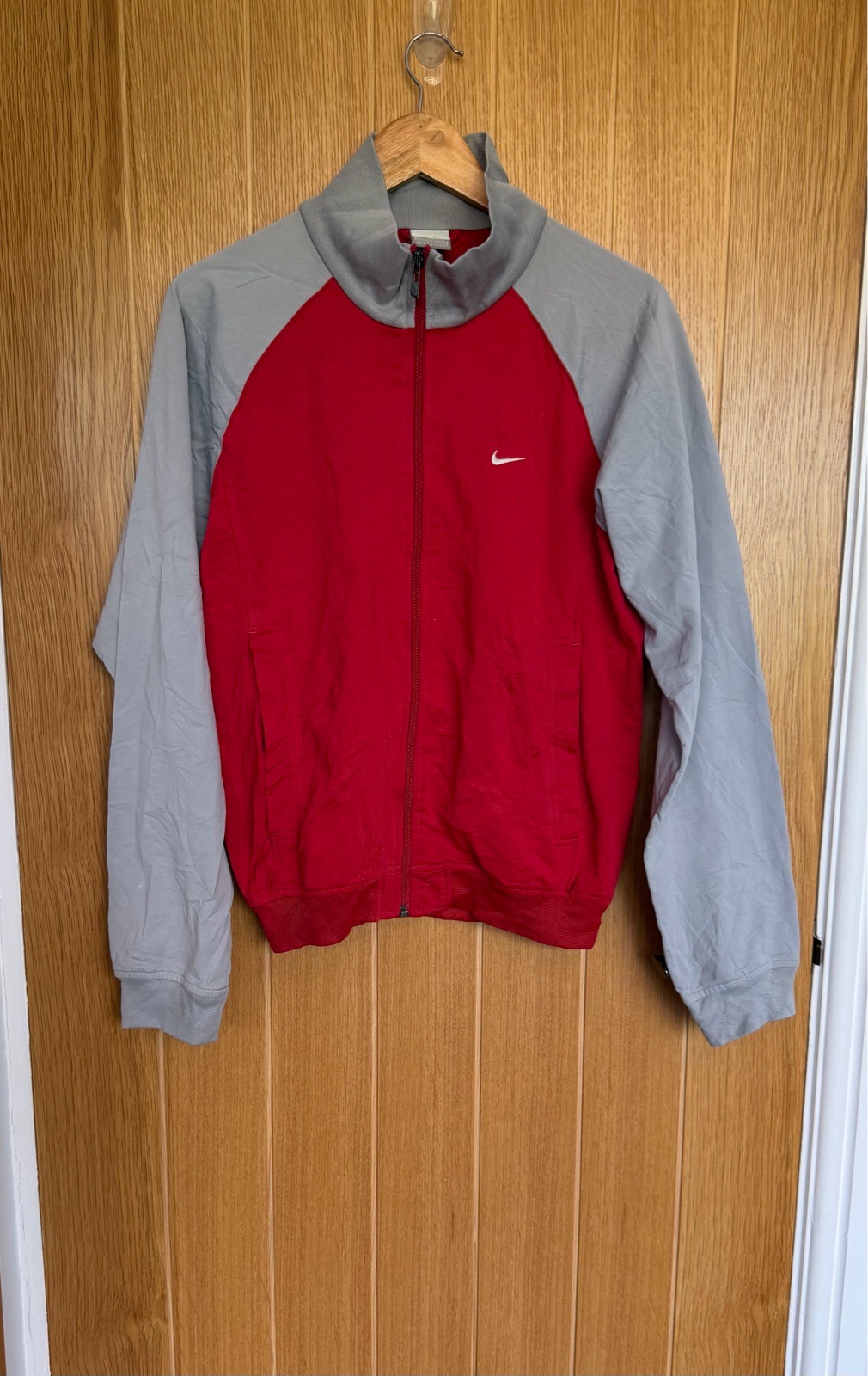 Vintage Y2K Nike Red Grey Full Zip Track Jacket