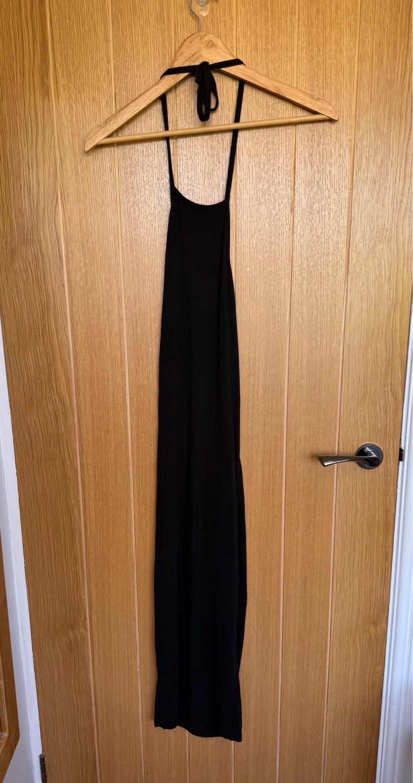 Boohoo Women’s Black Halterneck Maxi Dress UK 8