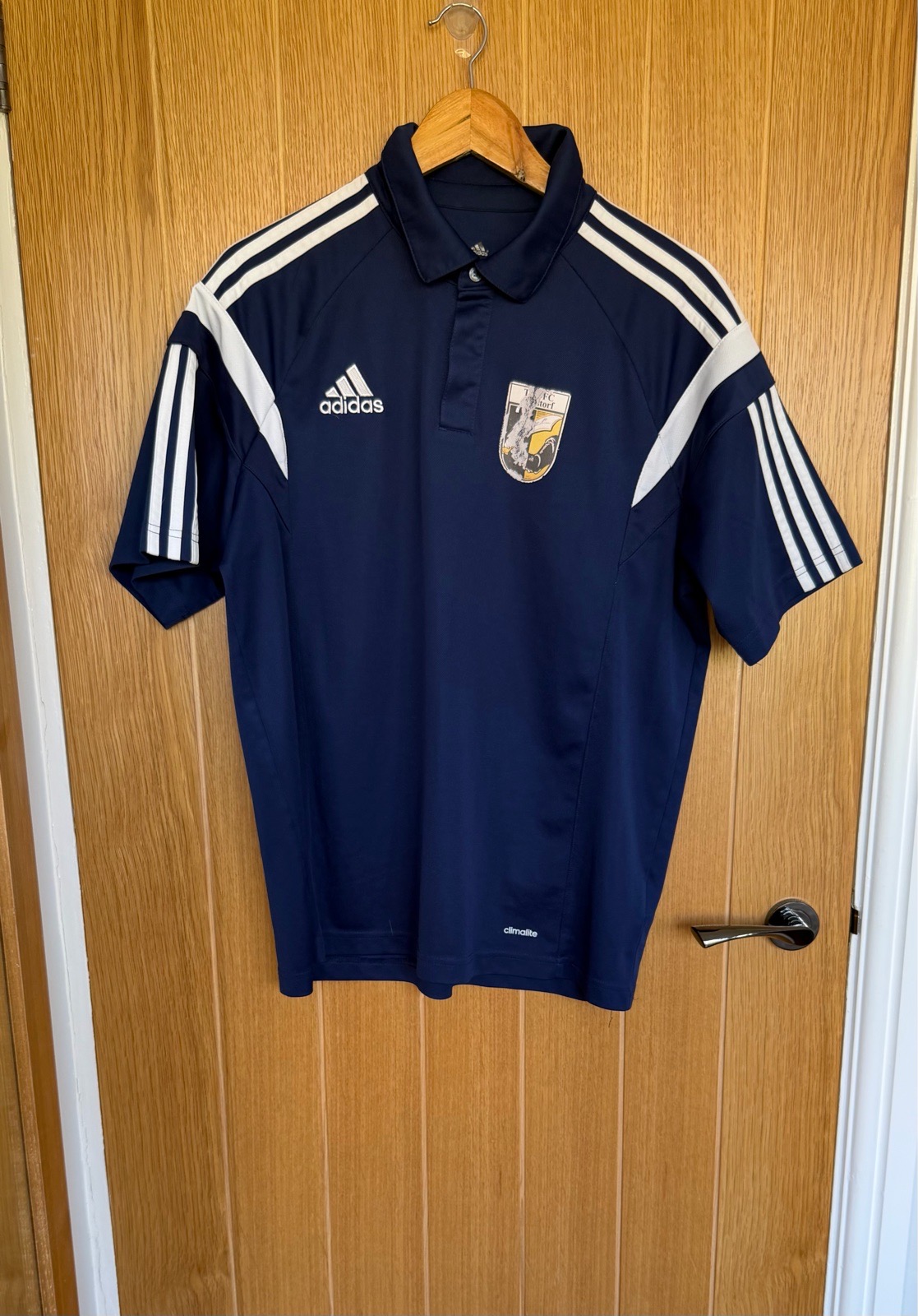 Adidas Climalite Men’s Large German Football Training Polo Navy
