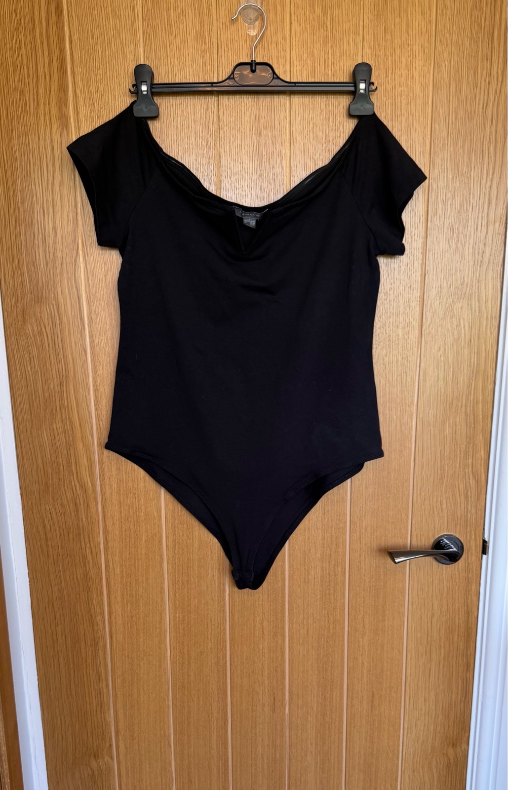 Primark Black Off Shoulder Bodysuit Women’s UK 14-16 Large