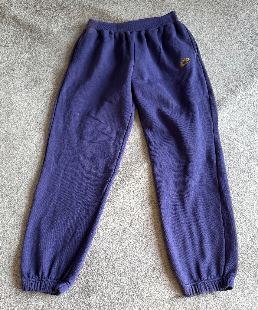 Vintage Nike Purple Fleece Joggers Mens Large Embroidered Logo Y2K 90s 00s