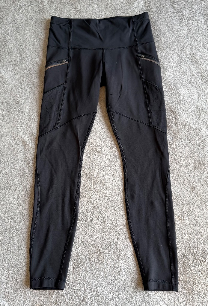 Lululemon Black Running Leggings Size 8 UK 10-12 Gym Yoga Activewear