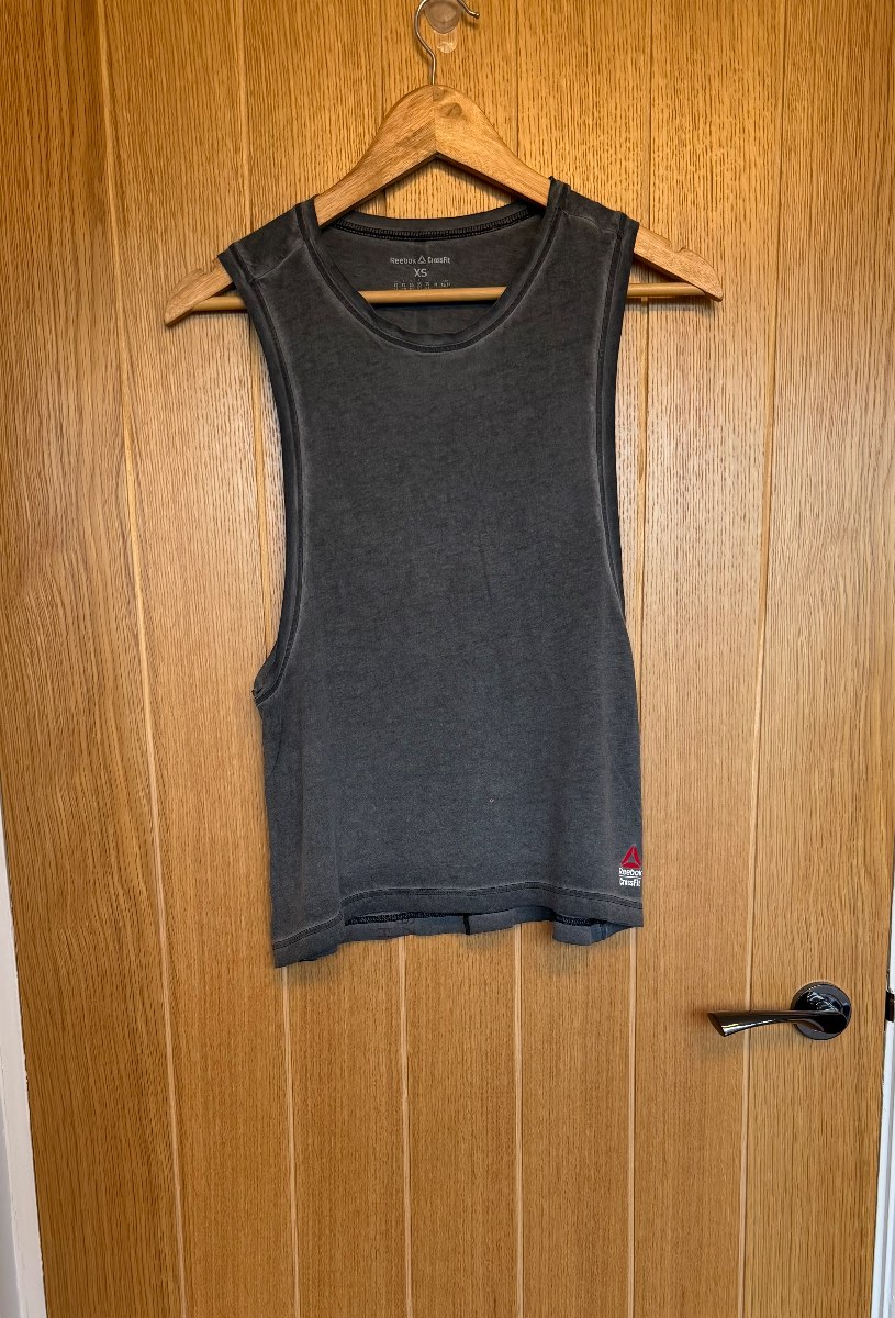 Reebok CrossFit Grey Training Tank Top Vest XS UK 4-6 Gym Workout Athletic