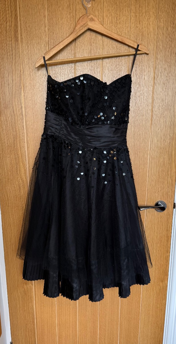 Signature Next Black Sequin Occasion Dress UK 10