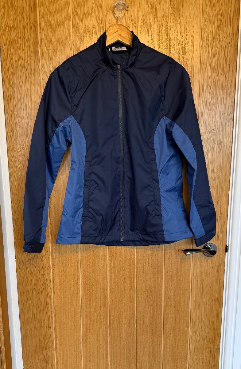 Slazenger Golf Waterproof Jacket Navy Blue UK 8 BNWT Lightweight Windproof RRP €65