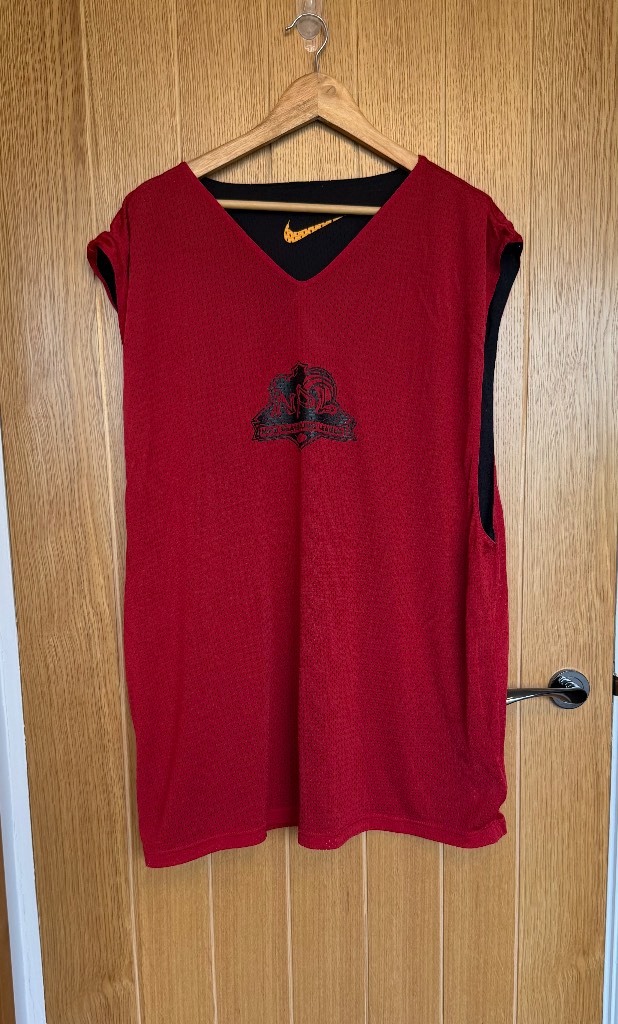 Nike Playground League Reversible Basketball Vest Jersey Men’s XL Red Black Y2K