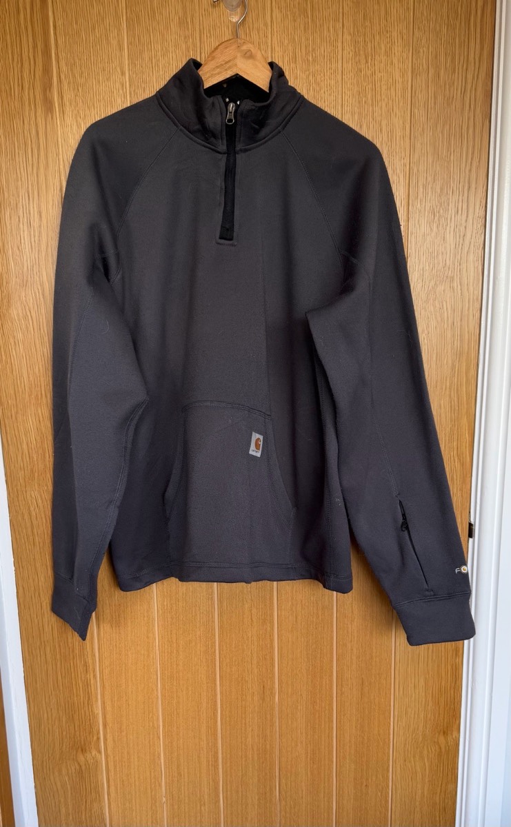 Carhartt Force Black 1/4 Zip Fleece Sweatshirt Men’s Large Relaxed Fit