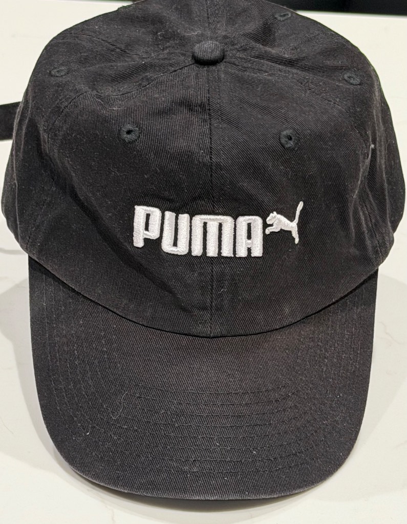 Puma Black Strapback Cap Embroidered Logo Unisex Hat