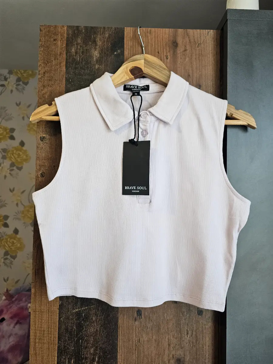 Brave Soul London Lilac  Crop Top UK 14 BNWT