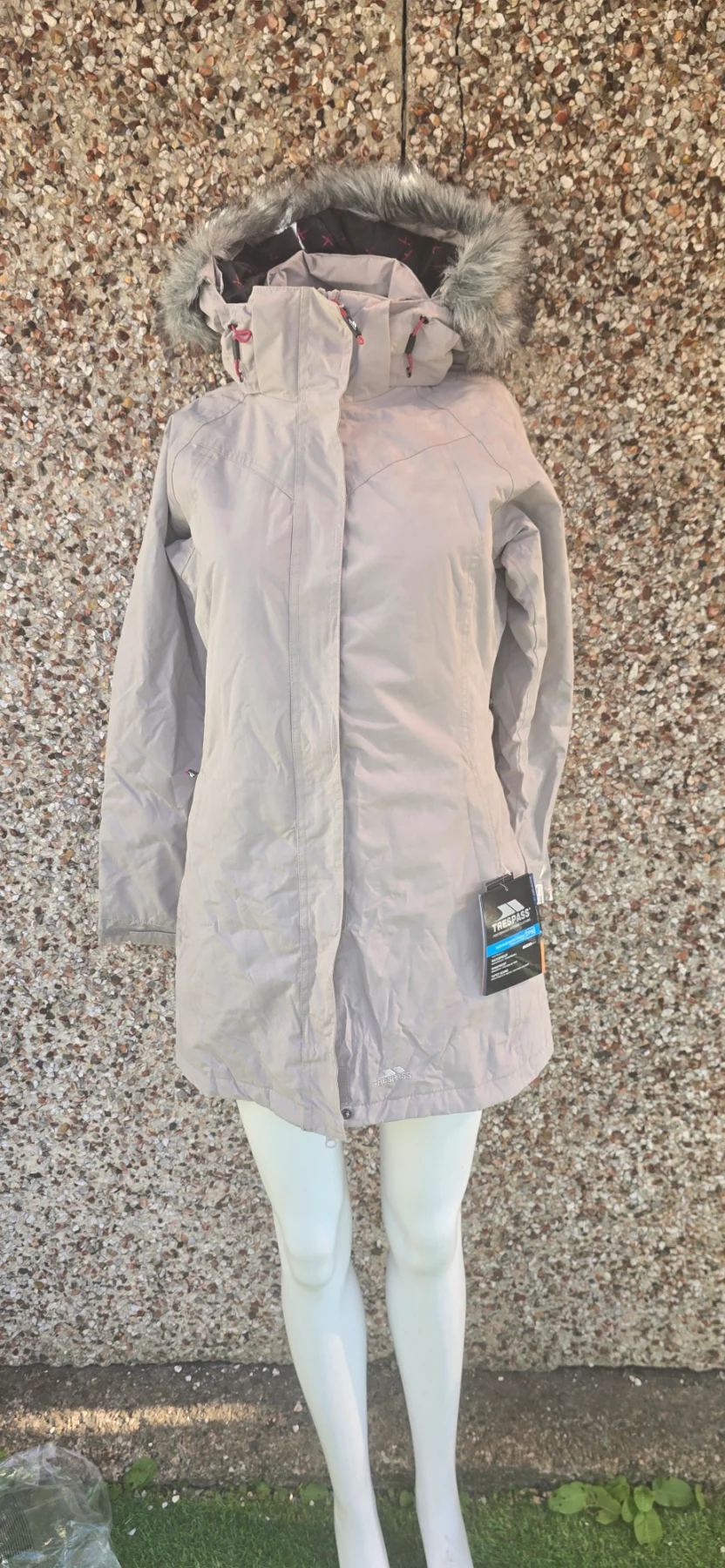 BNWT Trespass San Fran TP50 Parka Pebble XXS / Fits S RRP£112.99–£151