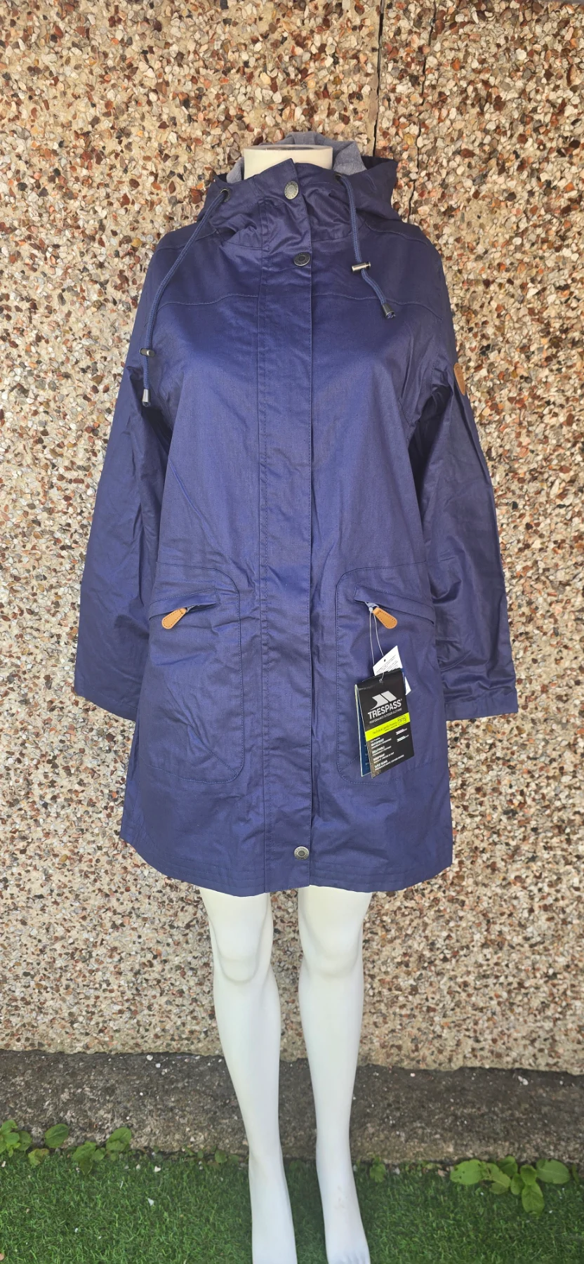 BNWT Trespass Sprinkled Women Waterproof Jacket XS/S Navy TP75 RRP£140