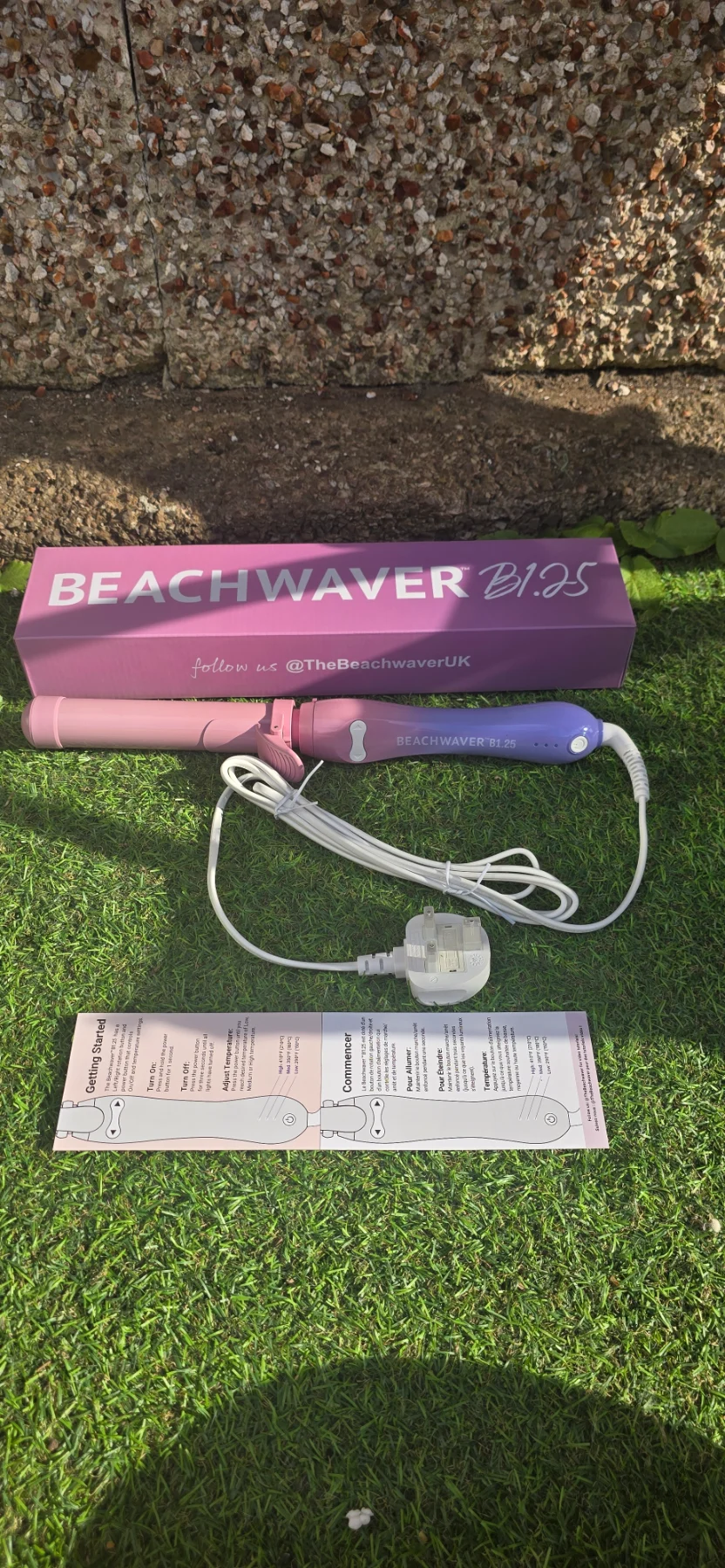 Beachwaver B1.25 Pink Sunset Rotating Curling Iron BNWT RRP£119 UK Plug