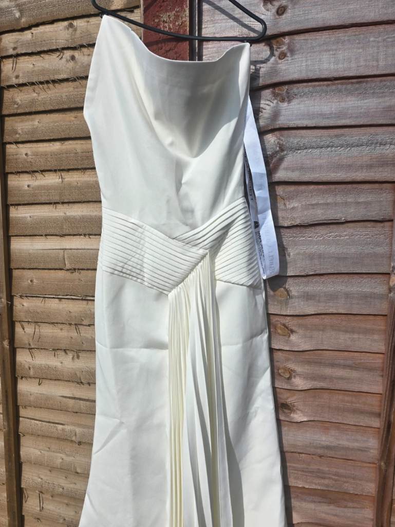 Bella Barnett Paulina Midi Dress | Size S / UK 8-10 | White/Ivory | BNWT | RRP £150