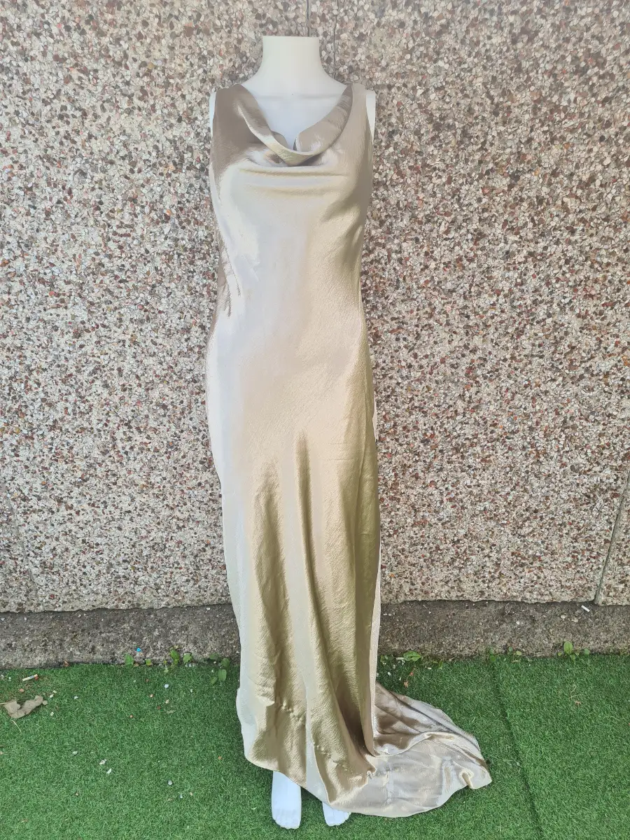 Bella Barnett Emily Liquid Metallic Maxi Dress | Size L (UK14–16) | BNWT | SOLD OUT