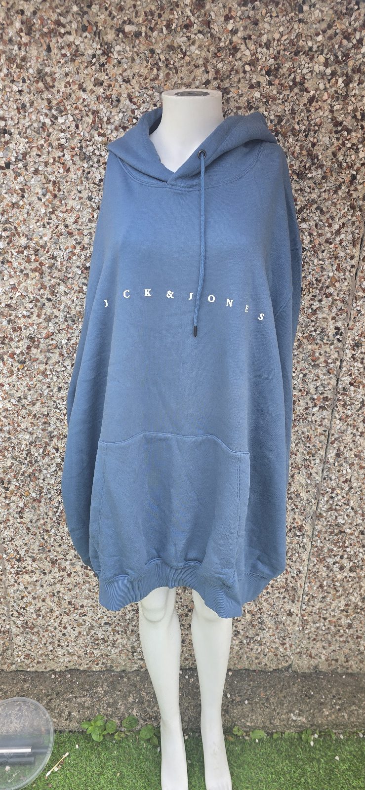 Jack & Jones 6XL Hoodie Oceanview Blue Oversized Longline BNWT RRP£45 Big & Tall